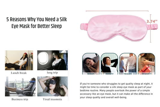 5 Reasons Why You Need a Silk Eye Mask for Better Sleep