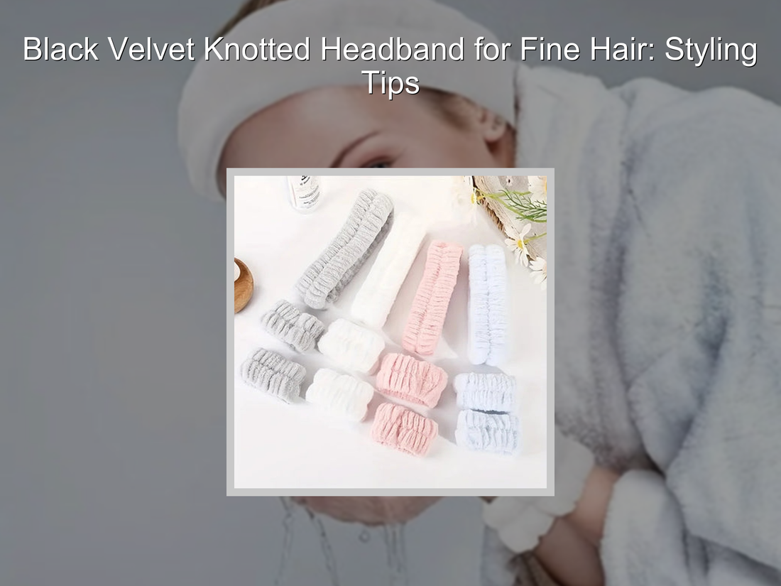 Black Velvet Knotted Headband for Fine Hair: Styling Tips
