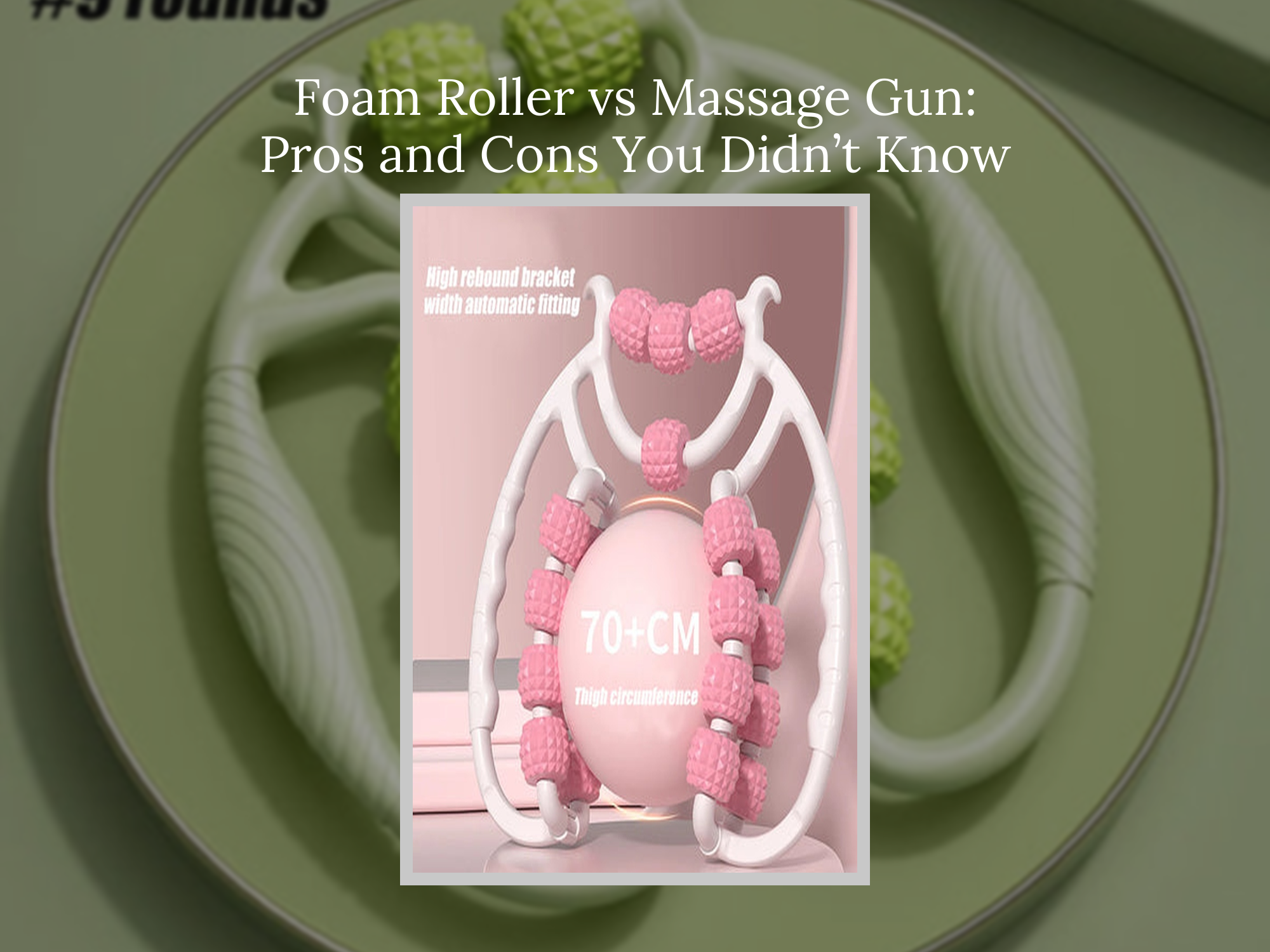 massage gun vs vibrating foam roller Pursonic - Deep Tissue Recovery Bundle – 3-Speed Massage Gun + FlexiPulse 5-Speed Vibrating Foam Roller main image 1