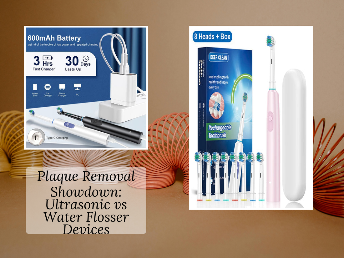 Plaque Removal Showdown: Ultrasonic vs Water Flosser Devices