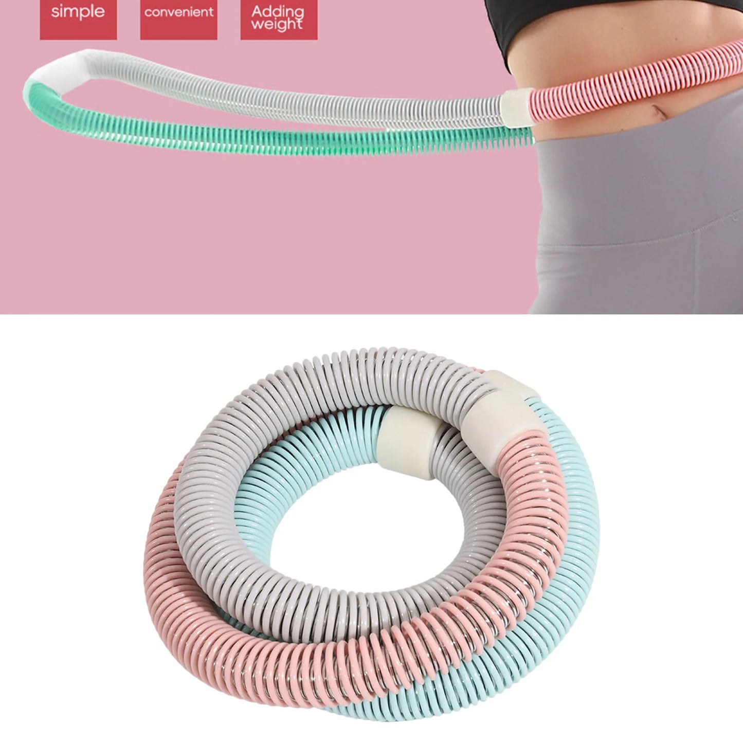 KentDO™ Weighted Fitness Hoop – Portable Waist Trainer for Adults