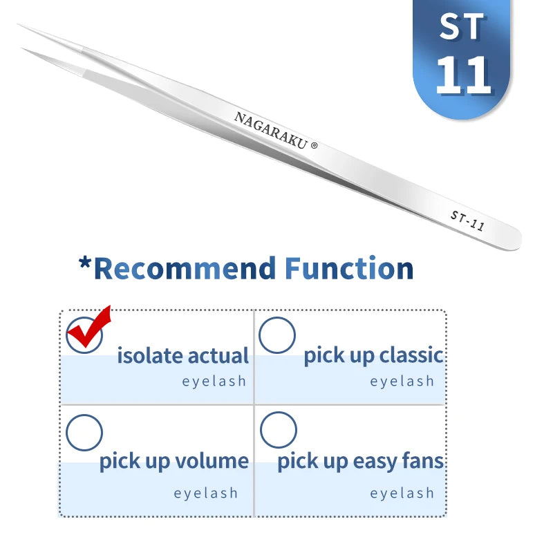 KentDO™ Precision Eyelash Tweezers – Stainless Steel Grip