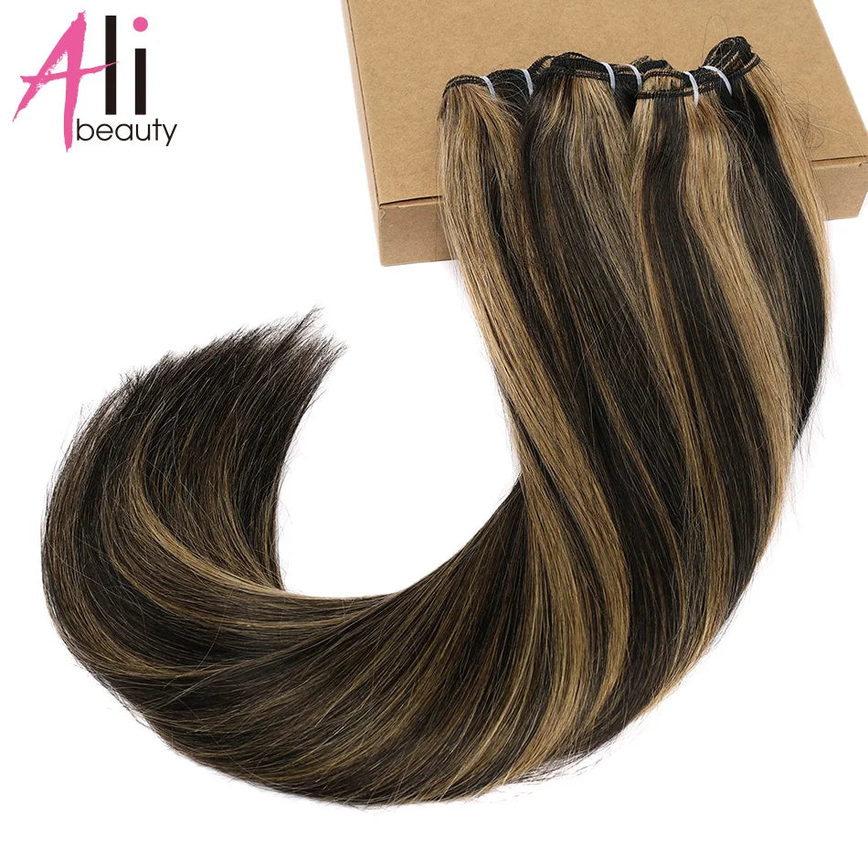 KentDO™ Straight Blonde Human Hair Extensions – Silky & Natural