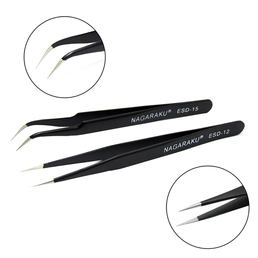 KentDO™ Precision Eyelash Tweezers – Stainless Steel Grip