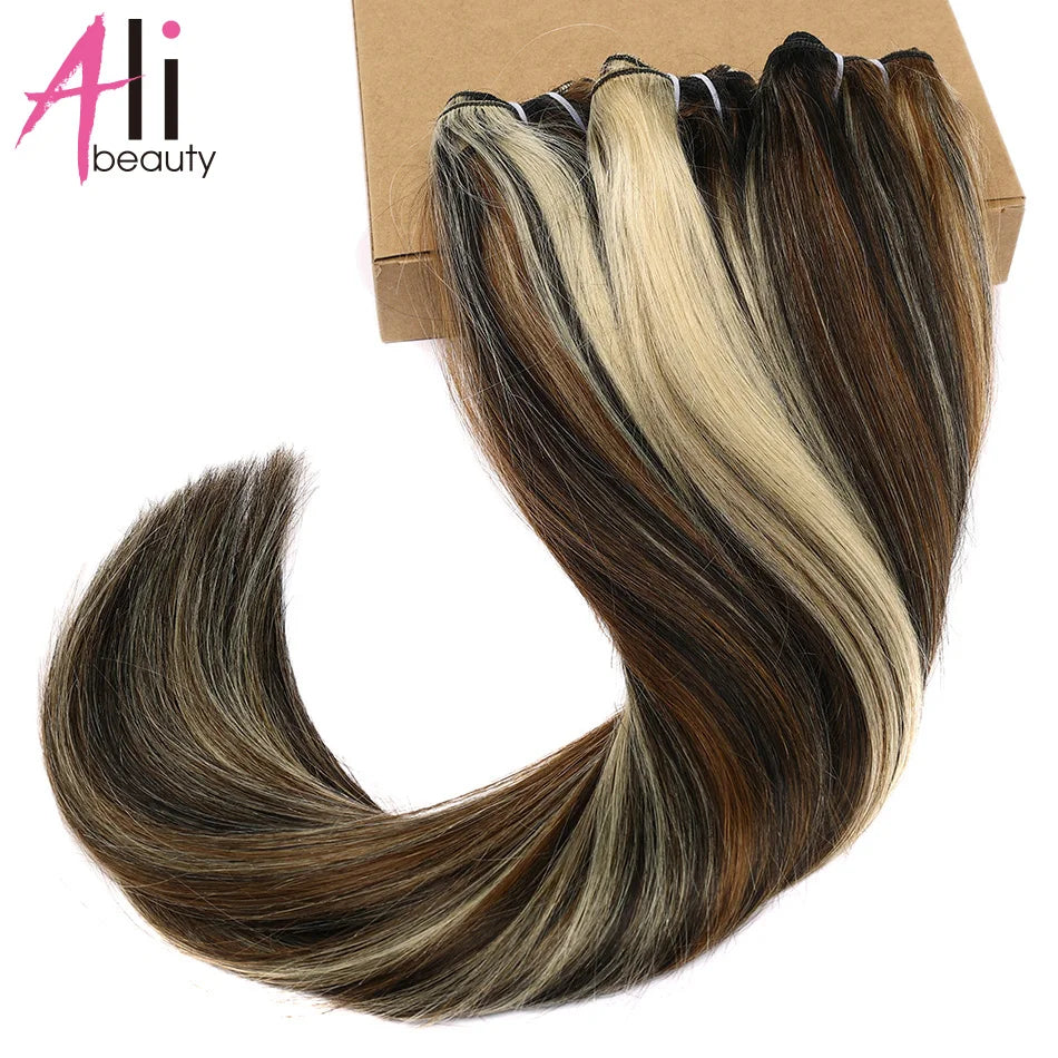 KentDO™ Straight Blonde Human Hair Extensions – Silky & Natural