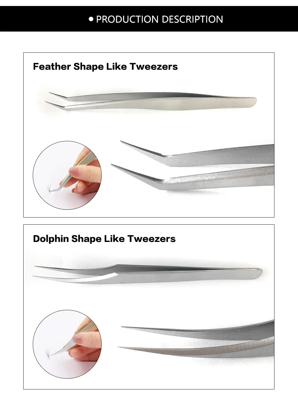 KentDO™ Precision Eyelash Tweezers – Stainless Steel Grip