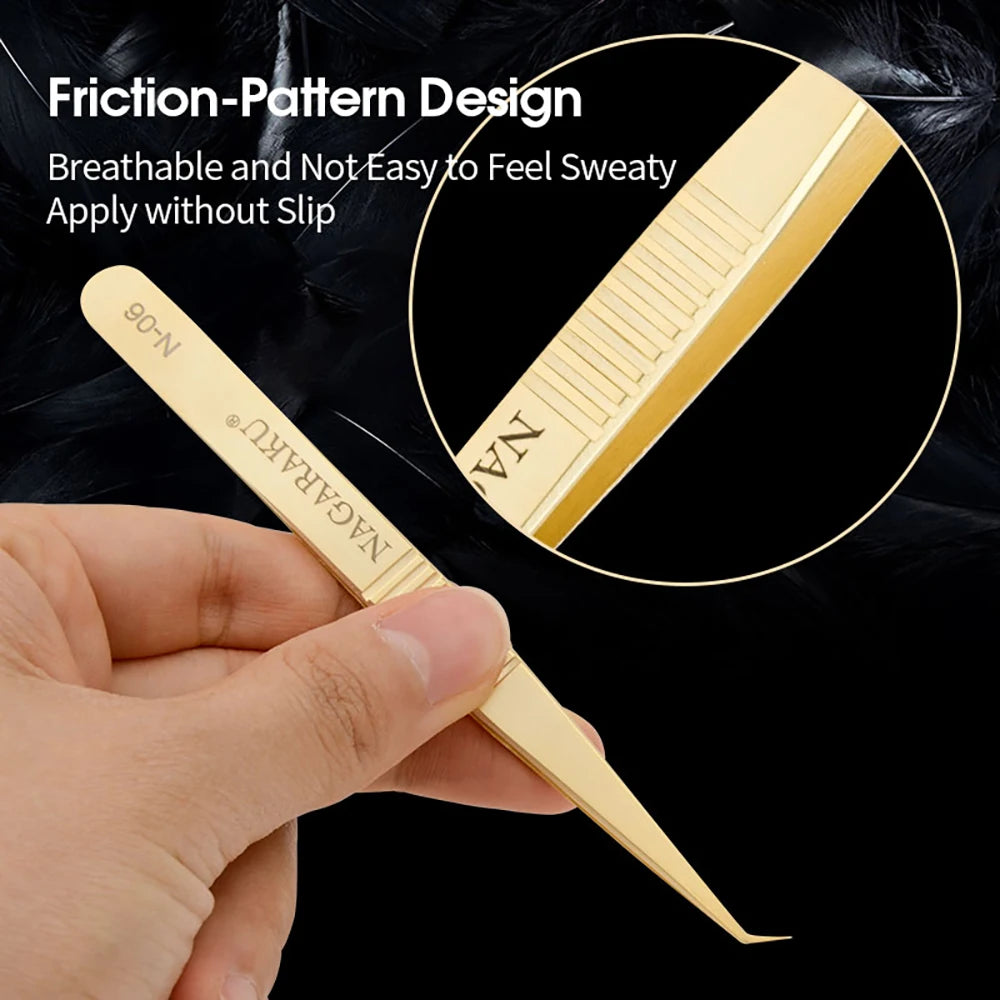 KentDO™ Precision Eyelash Tweezers – Stainless Steel Grip