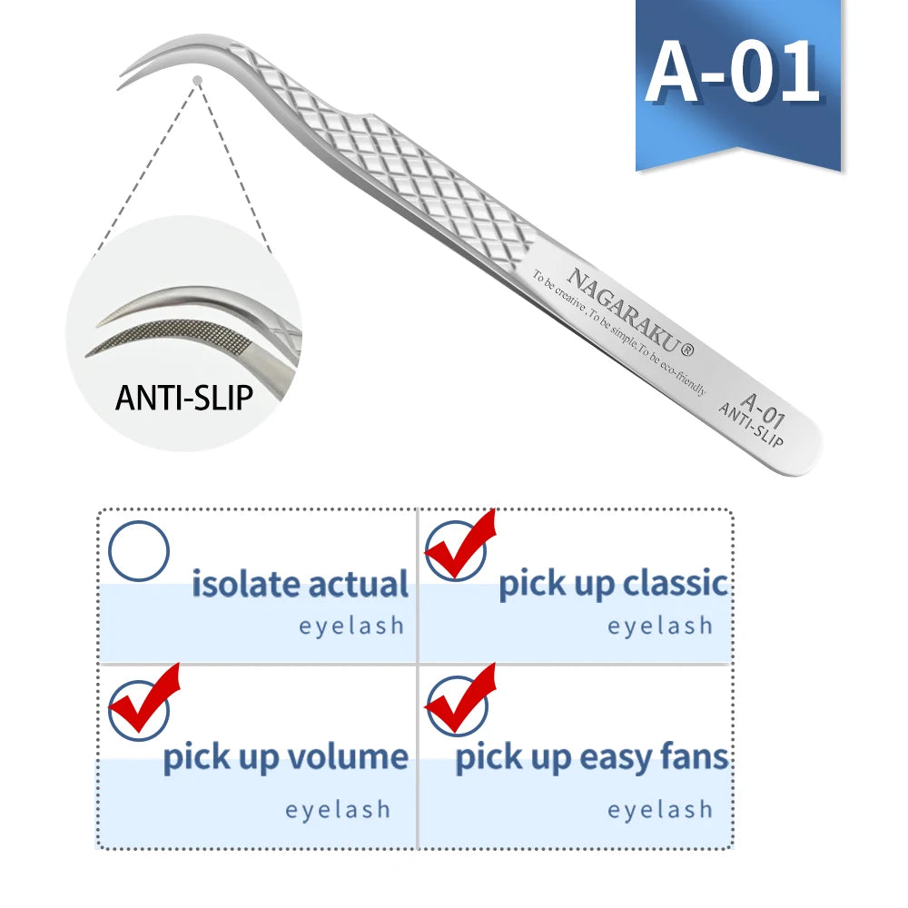 KentDO™ Precision Eyelash Tweezers – Stainless Steel Grip