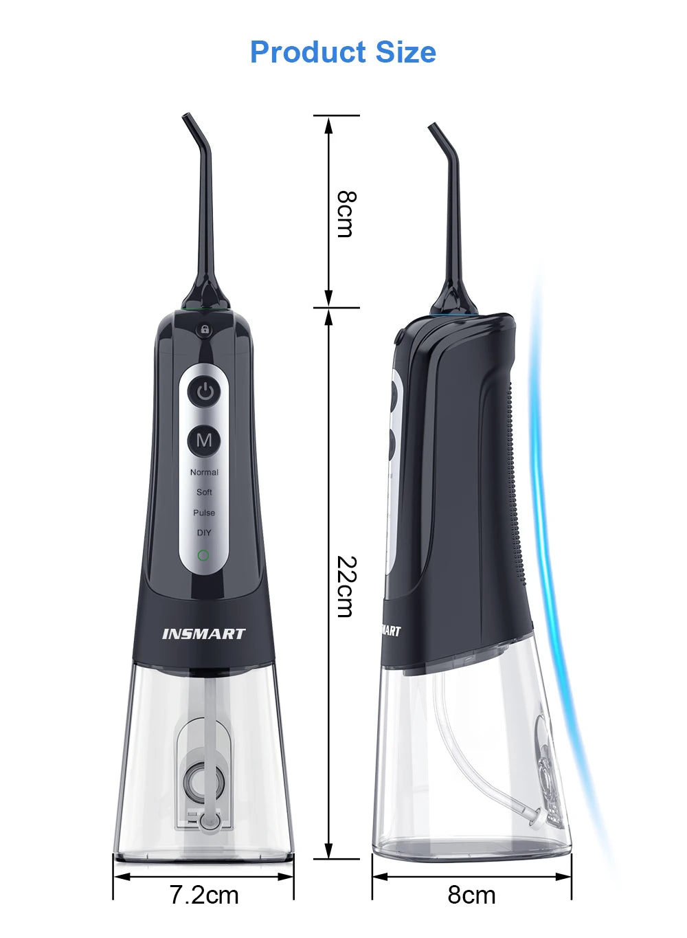 KentDO™ 300ML Portable Oral Irrigator – Water Flosser for Teeth Cleaning