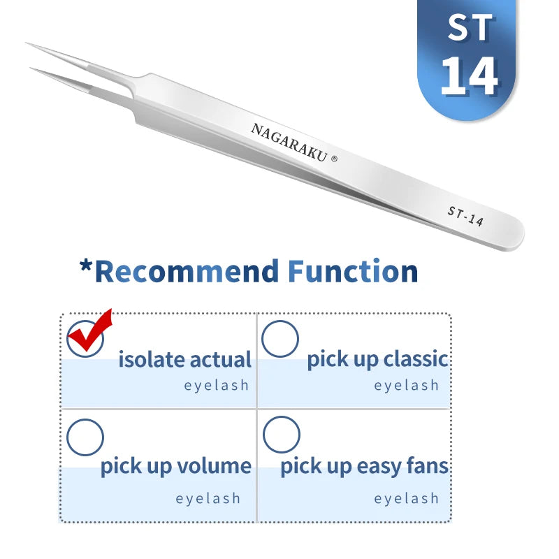 KentDO™ Precision Eyelash Tweezers – Stainless Steel Grip