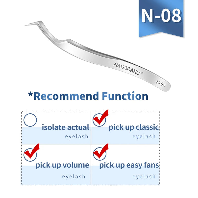 KentDO™ Precision Eyelash Tweezers – Stainless Steel Grip