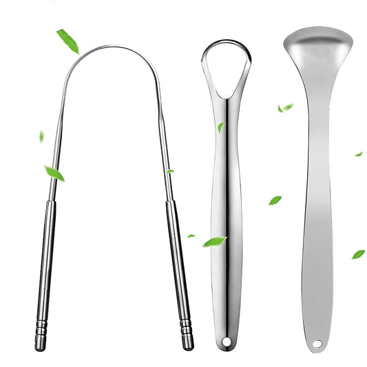 KentDO™ Stainless Steel Tongue Scraper – Fresh Breath Cleaner