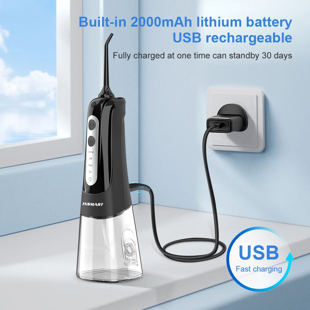 KentDO™ 300ML Portable Oral Irrigator – Water Flosser for Teeth Cleaning