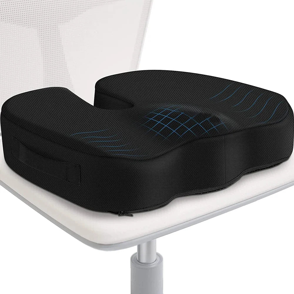 KentDO™ Memory Foam Seat Cushion – Coccyx & Back Relief