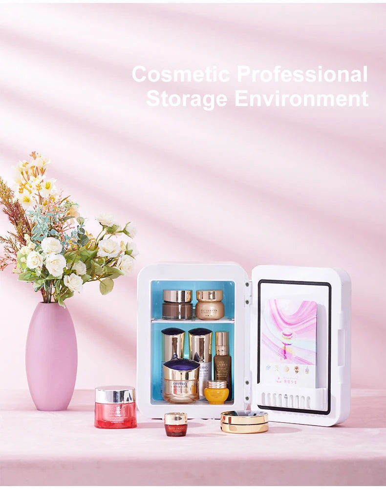 KentDO™ 4L Makeup Fridge with LED Mirror – Keep Beauty Fresh
