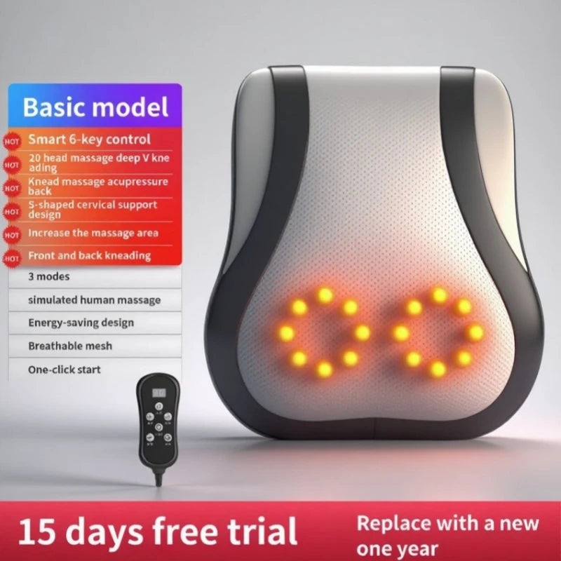 KentDO™ Electric Massage Neck Pillow with Heat Relief