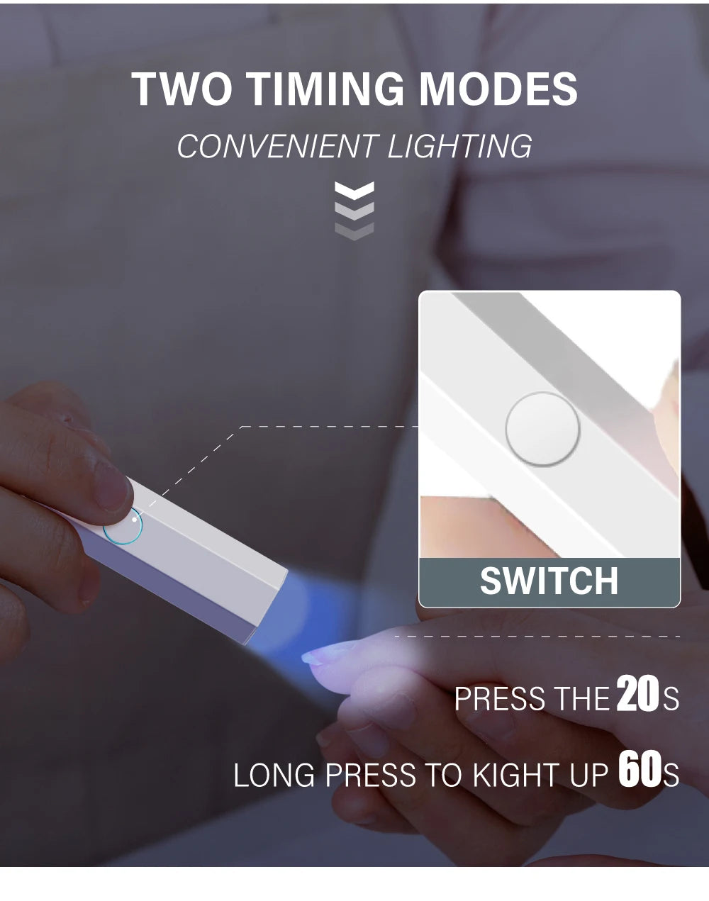 KentDO™ Mini UV LED Nail Dryer – Portable Gel Polish Lamp