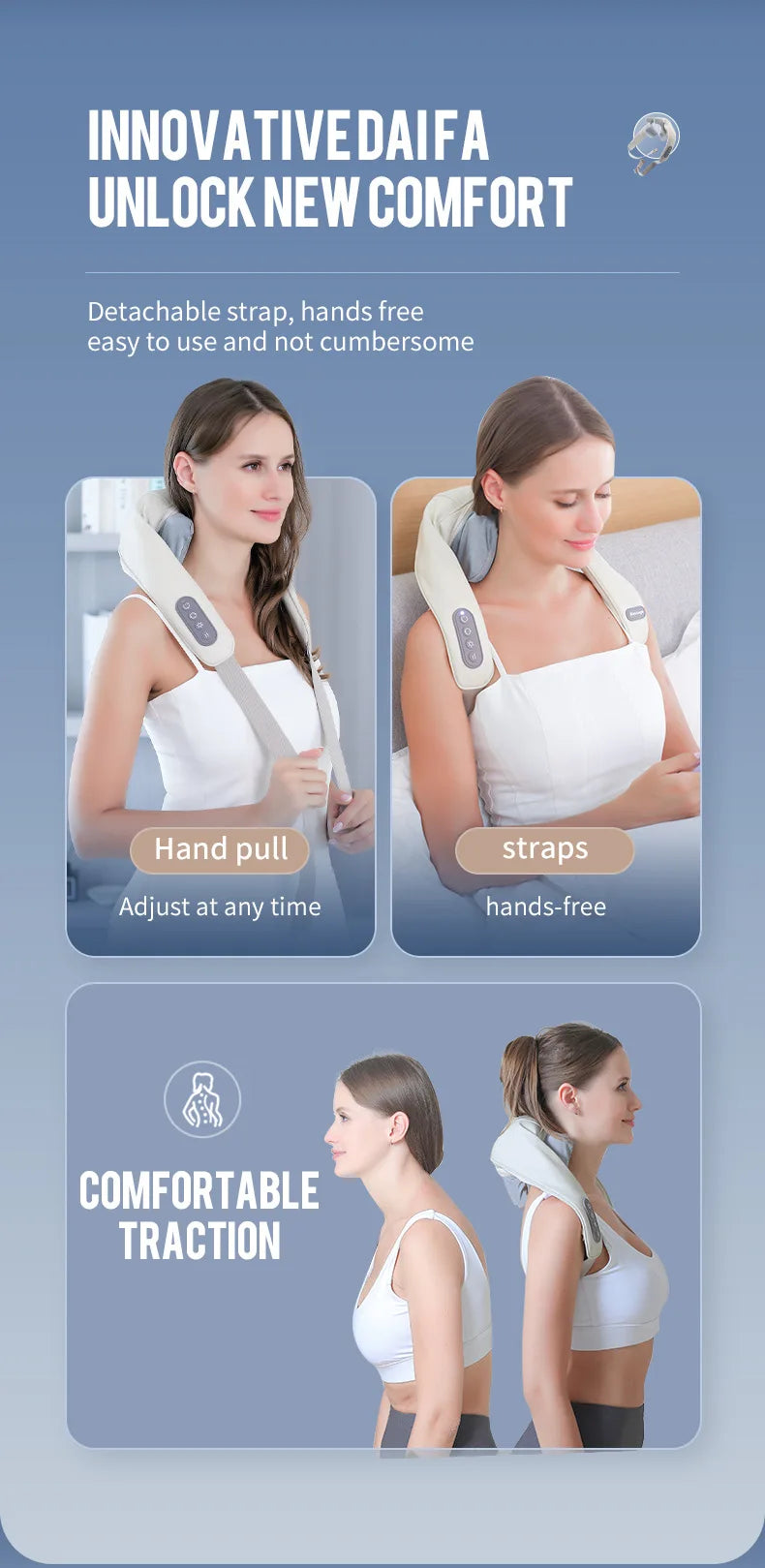 KentDO™ 26W Neck & Shoulder Massager – Deep Tissue Relief