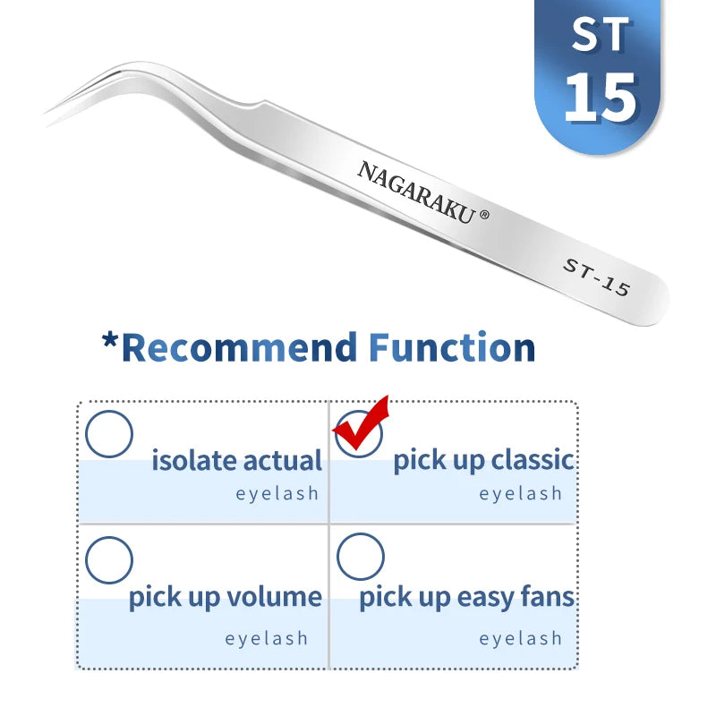 KentDO™ Precision Eyelash Tweezers – Stainless Steel Grip