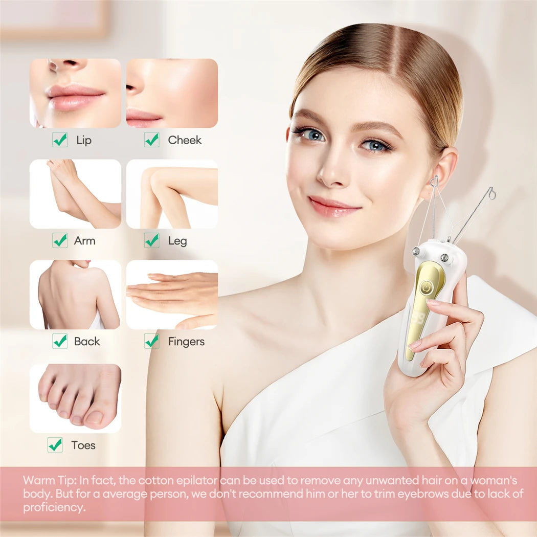 KentDO™ Electric Body Hair Remover – Cotton Thread Epilator