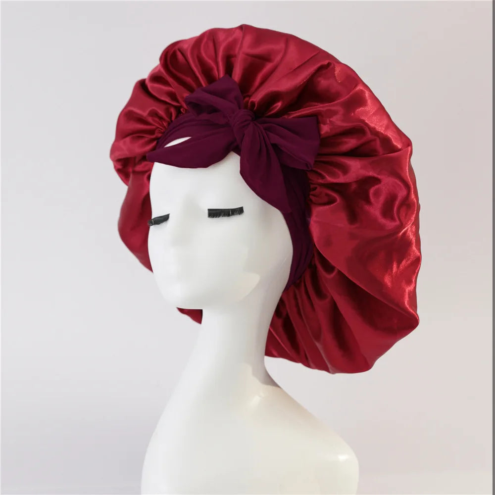 KentDO™ Satin Bonnet for Women – Adjustable Sleep Cap