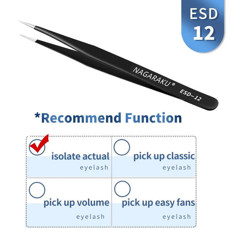 KentDO™ Precision Eyelash Tweezers – Stainless Steel Grip