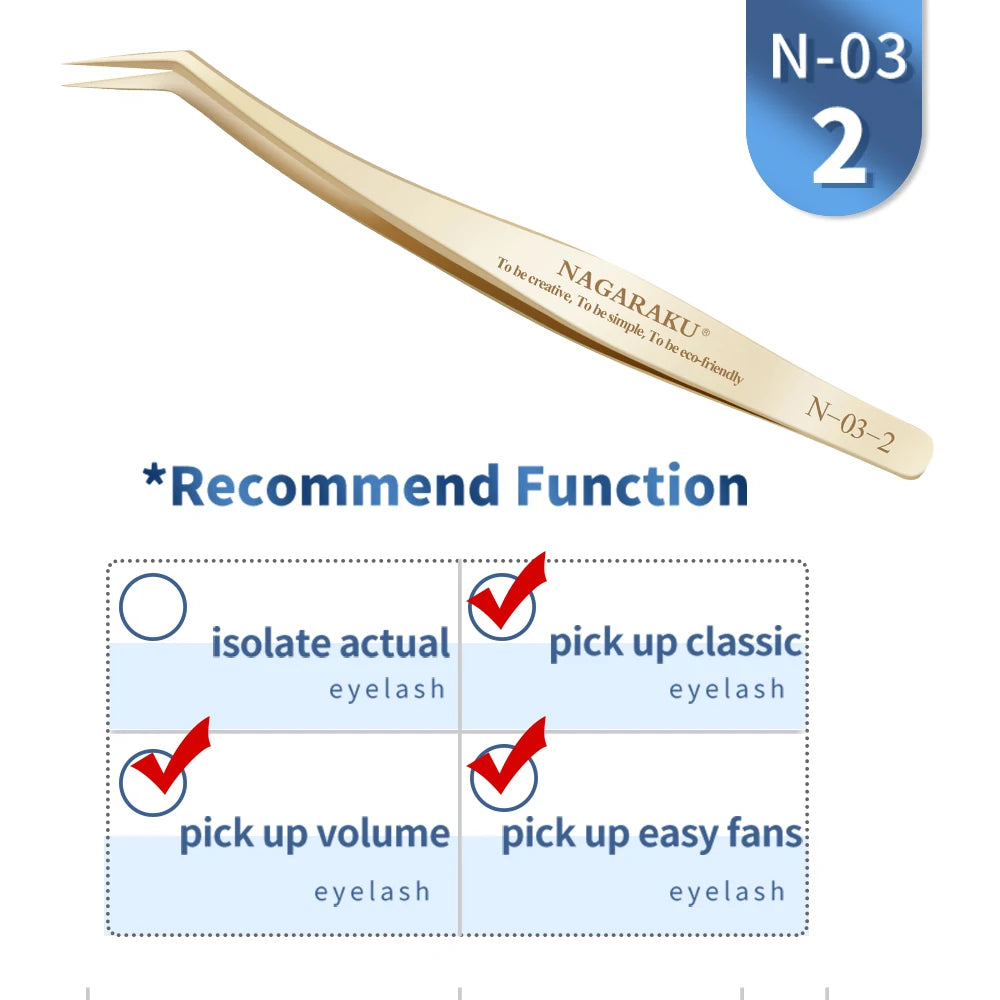 KentDO™ Precision Eyelash Tweezers – Stainless Steel Grip