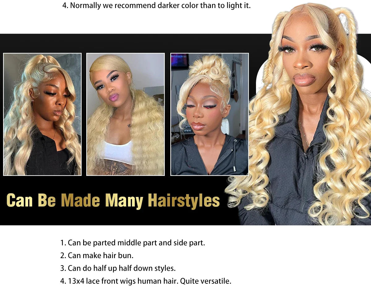 KentDO™ 613 Blonde Human Hair Wig – Luxurious HD Lace Shine