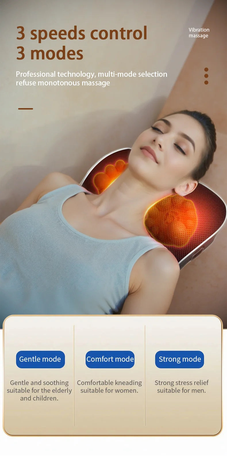 KentDO™ Electric Massage Neck Pillow with Heat Relief