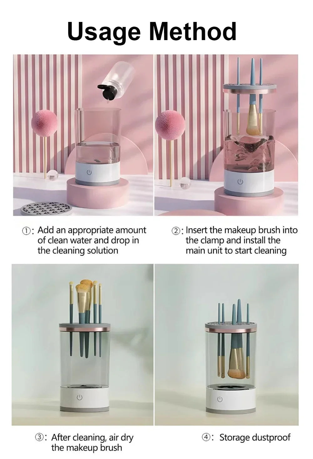 KentDO™ Electric Brush Cleaner – Fast, 3-in-1 Deep Cleaning