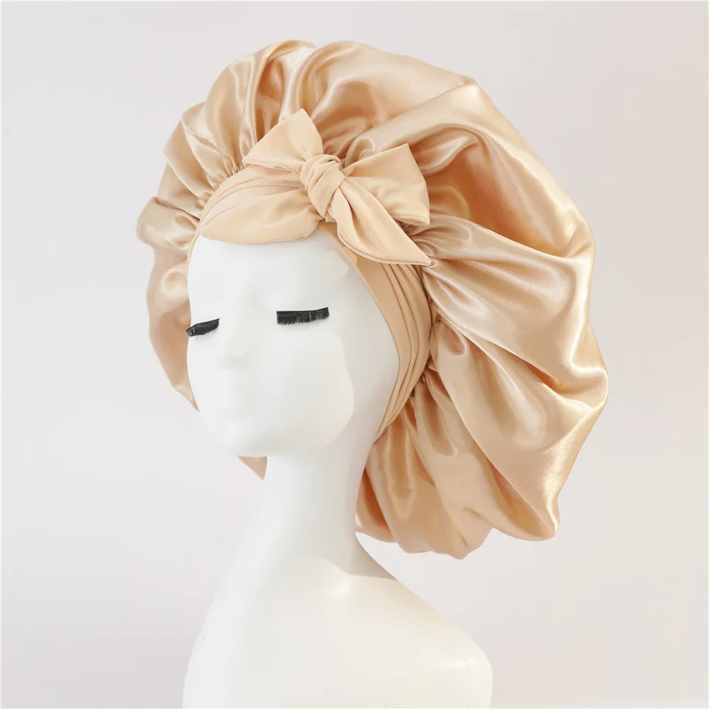 KentDO™ Satin Bonnet for Women – Adjustable Sleep Cap