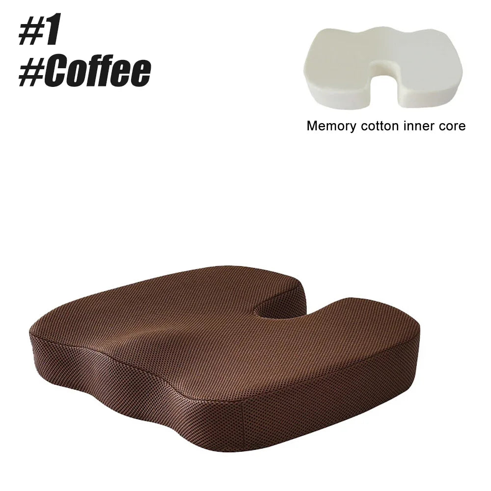 KentDO™ Memory Foam Seat Cushion – Coccyx & Back Relief