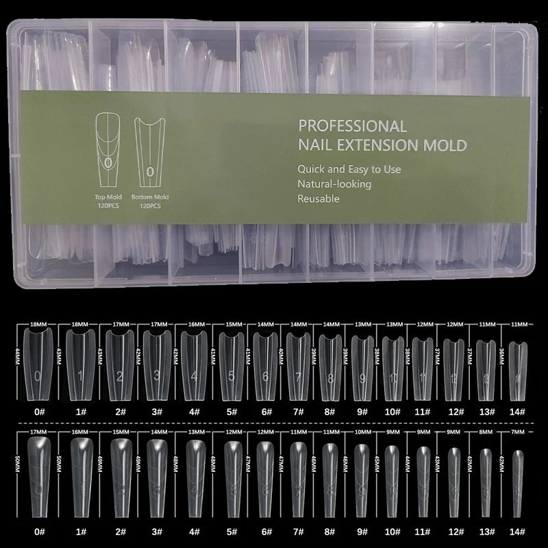Dual Nail Forms Kit 240PCS – Perfect Shape Extensions