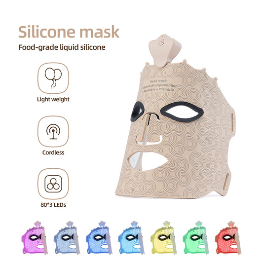 KentDO™ 7-Color LED Silicone Face Mask for Skin Repair & Brightening