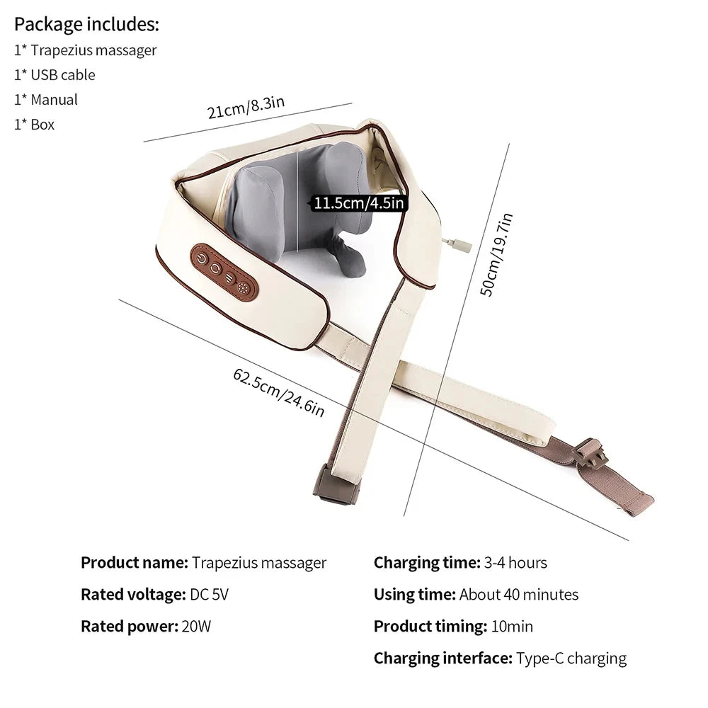 KentDO™ 26W Neck & Shoulder Massager – Deep Tissue Relief