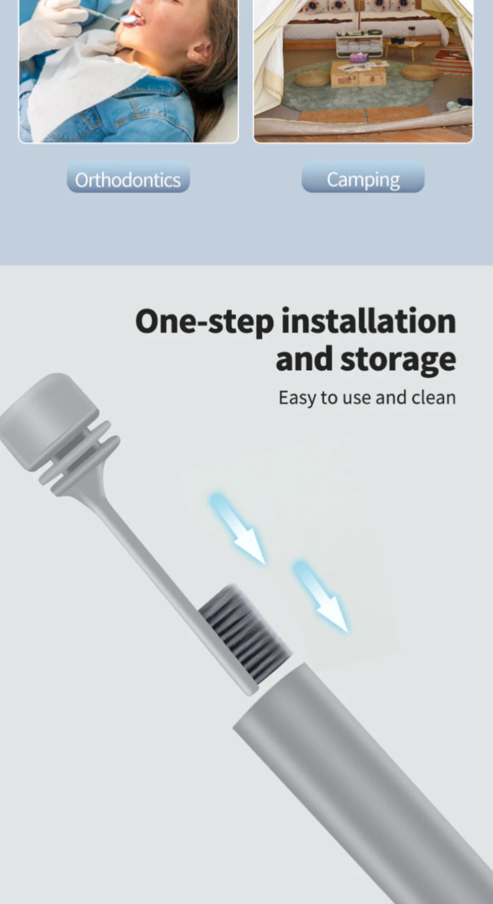 KentDO™ Travel Toothbrush – Compact & Portable for Trips