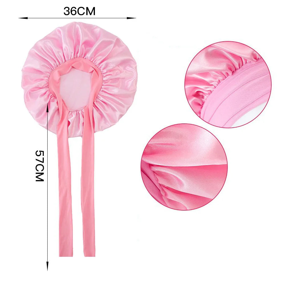 KentDO™ Satin Bonnet for Women – Adjustable Sleep Cap