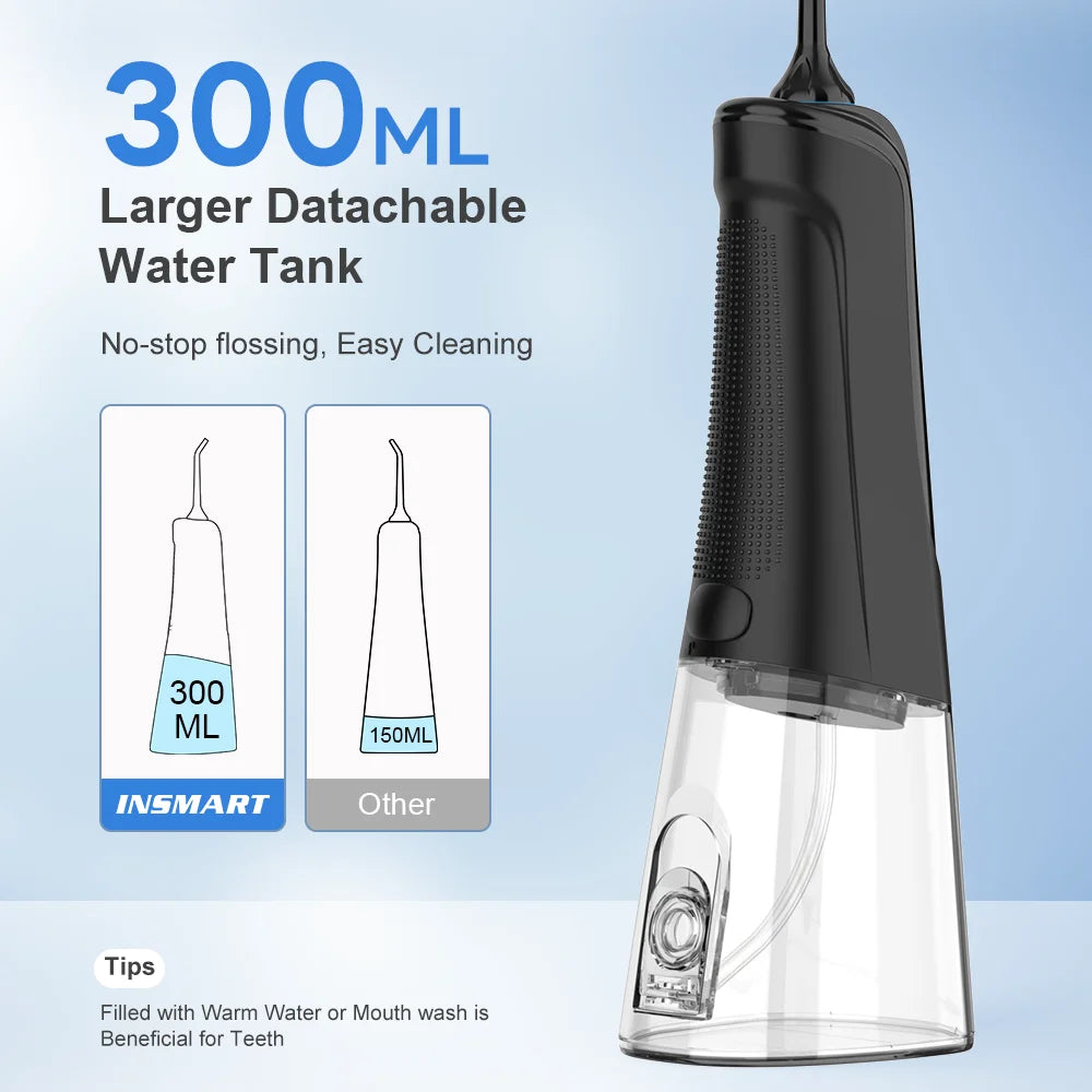 KentDO™ 300ML Portable Oral Irrigator – Water Flosser for Teeth Cleaning