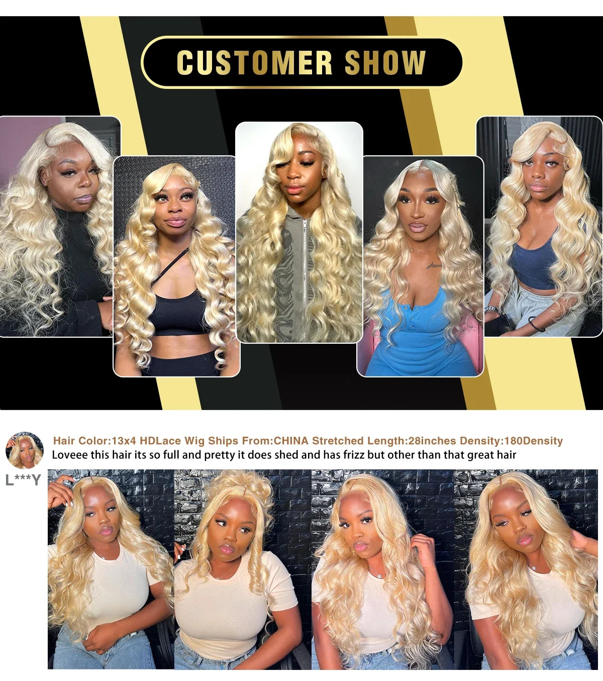KentDO™ 613 Blonde Human Hair Wig – Luxurious HD Lace Shine