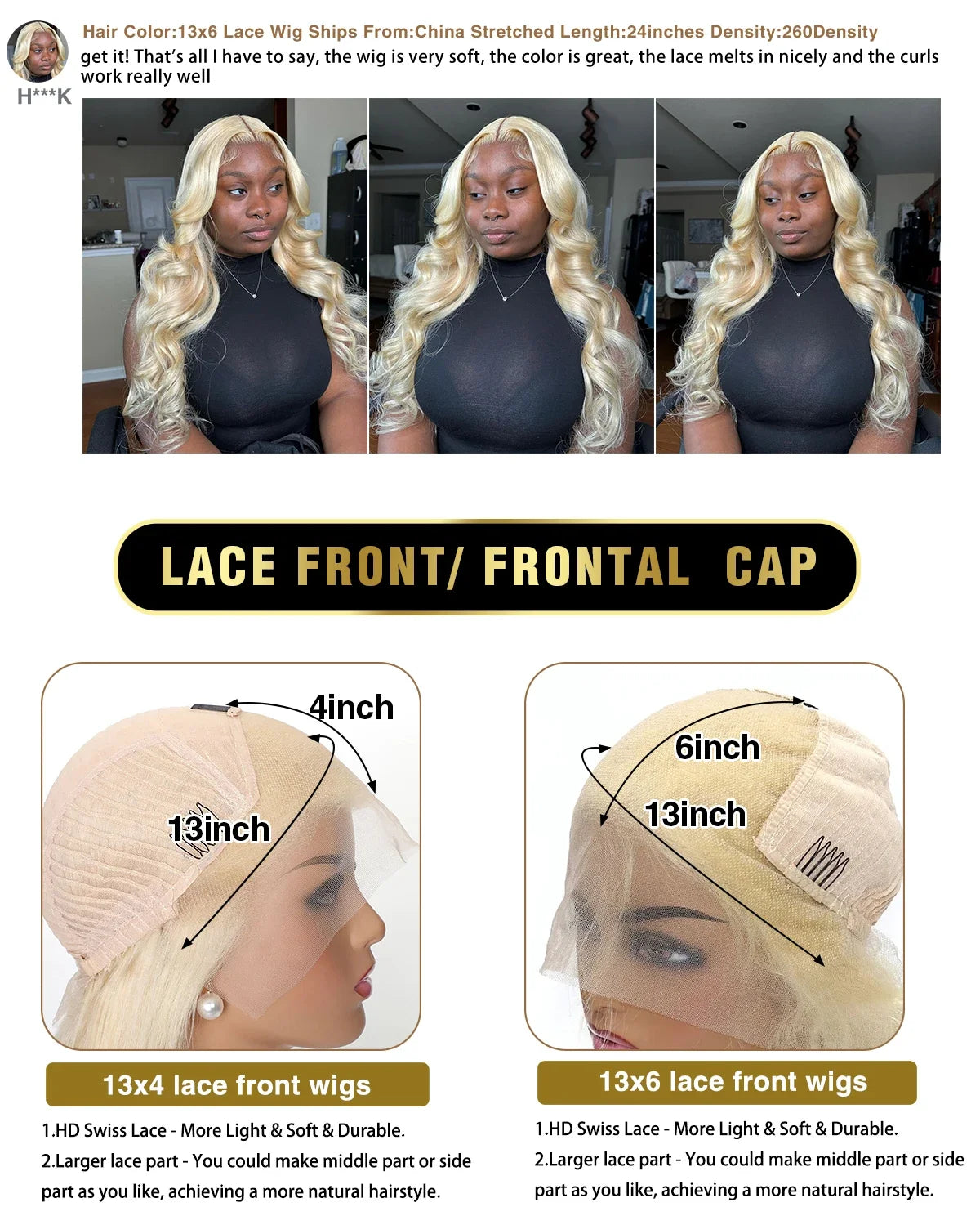 KentDO™ 613 Blonde Human Hair Wig – Luxurious HD Lace Shine