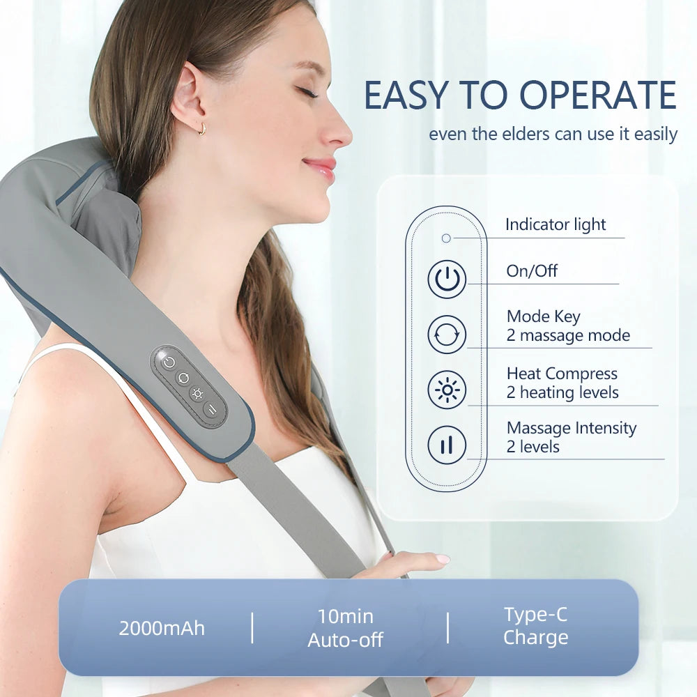 KentDO™ 26W Neck & Shoulder Massager – Deep Tissue Relief