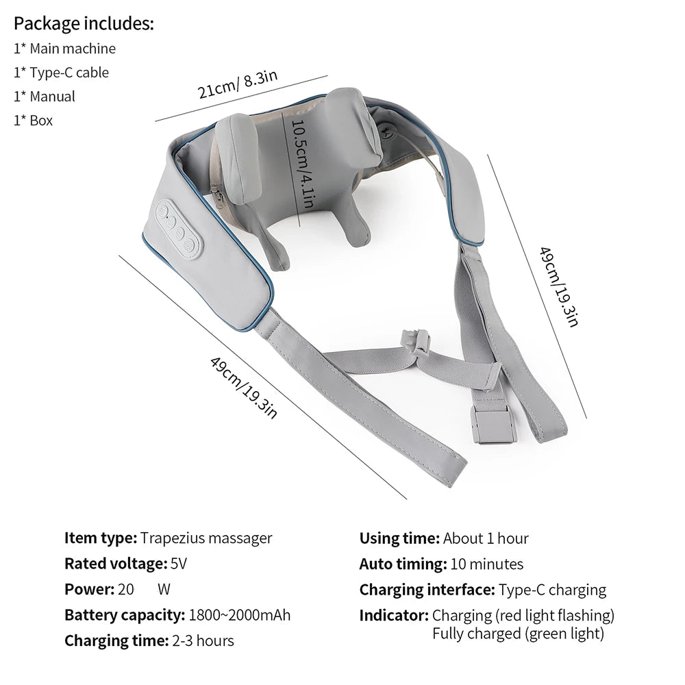 KentDO™ 26W Neck & Shoulder Massager – Deep Tissue Relief