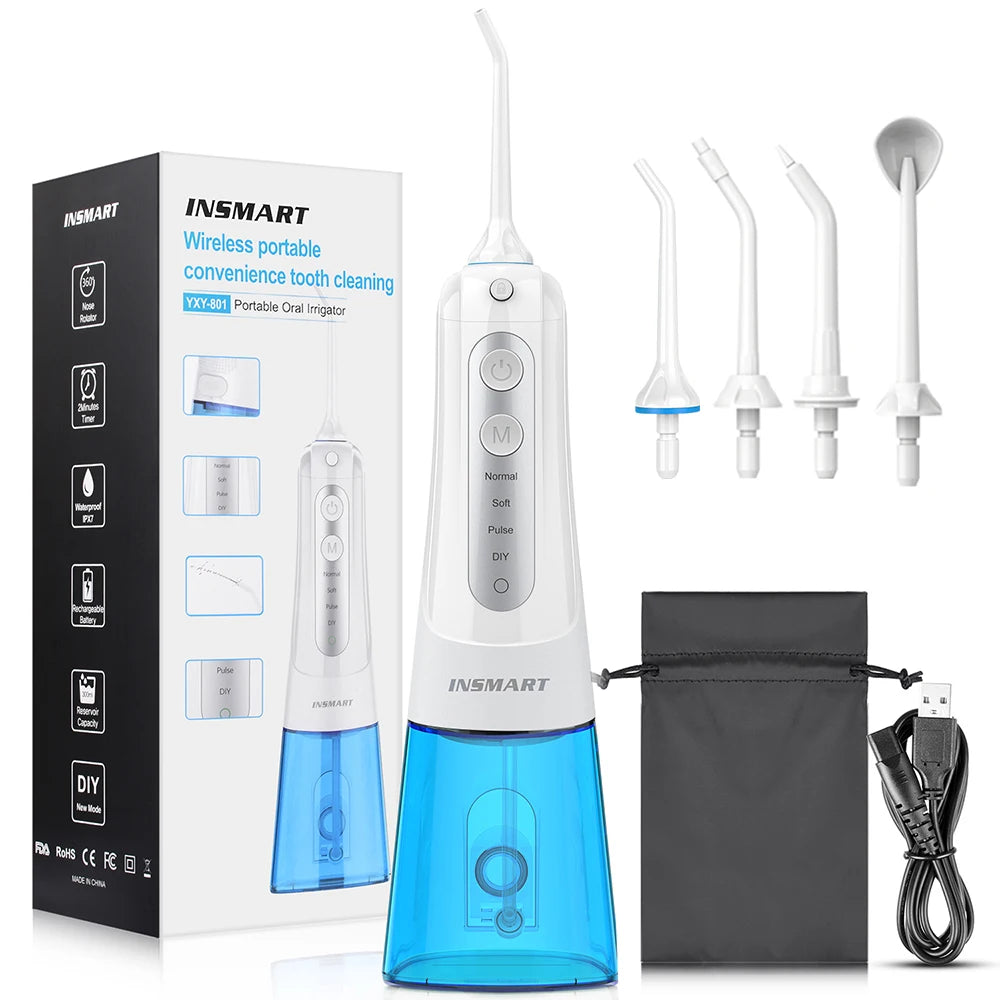 KentDO™ 300ML Portable Oral Irrigator – Water Flosser for Teeth Cleaning