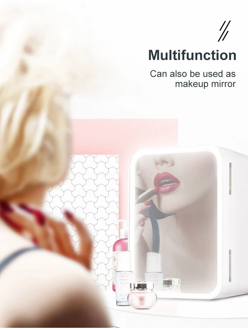 KentDO™ 4L Makeup Fridge with LED Mirror – Keep Beauty Fresh