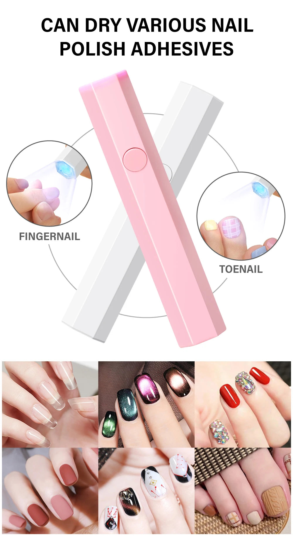 KentDO™ Mini UV LED Nail Dryer – Portable Gel Polish Lamp