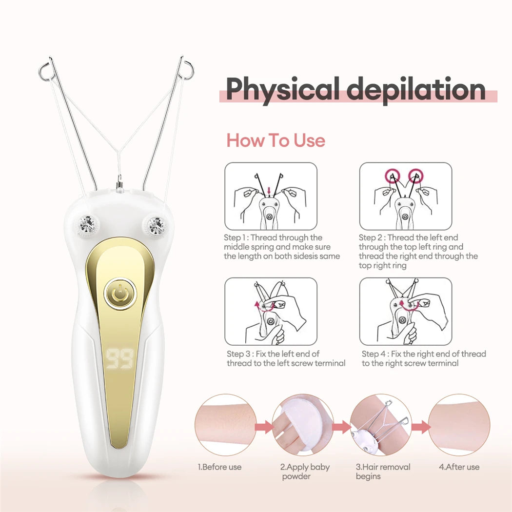 KentDO™ Electric Body Hair Remover – Cotton Thread Epilator