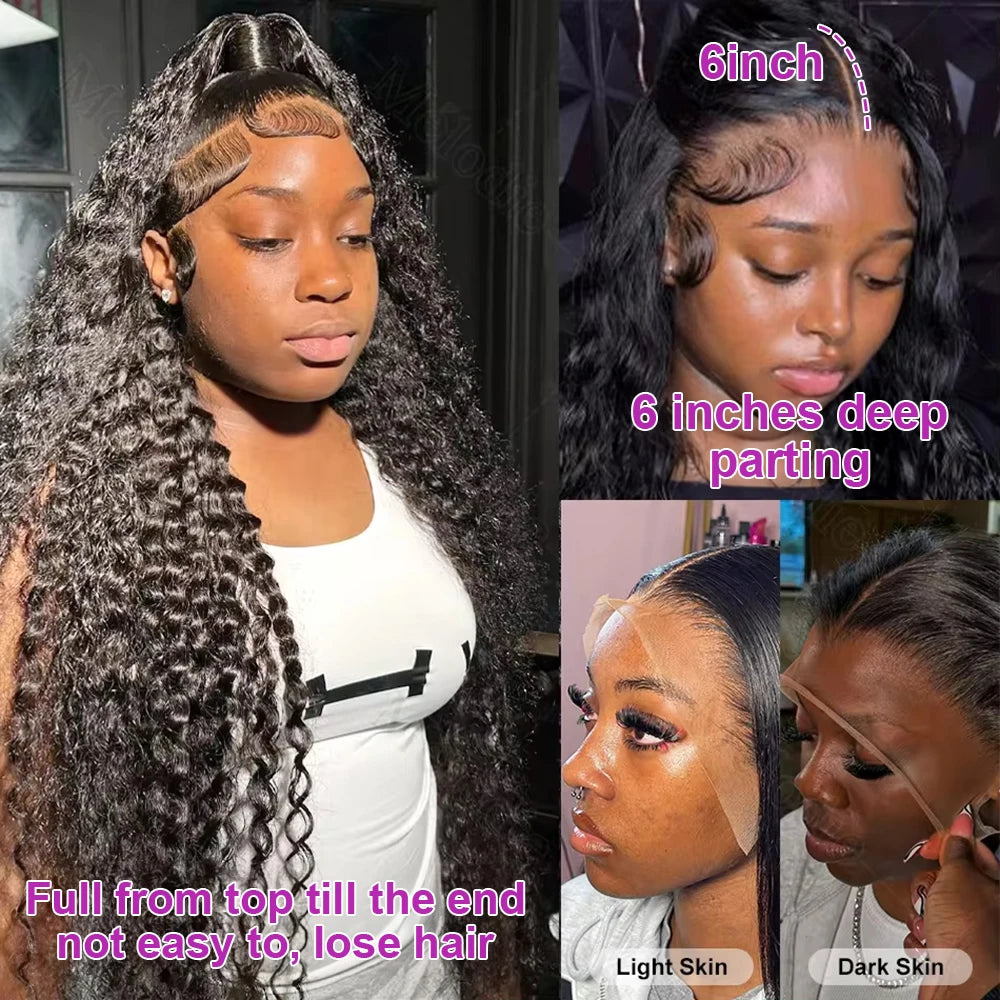 KentDO™ Deep Wave Human Hair Wig – 360° HD Lace Perfection