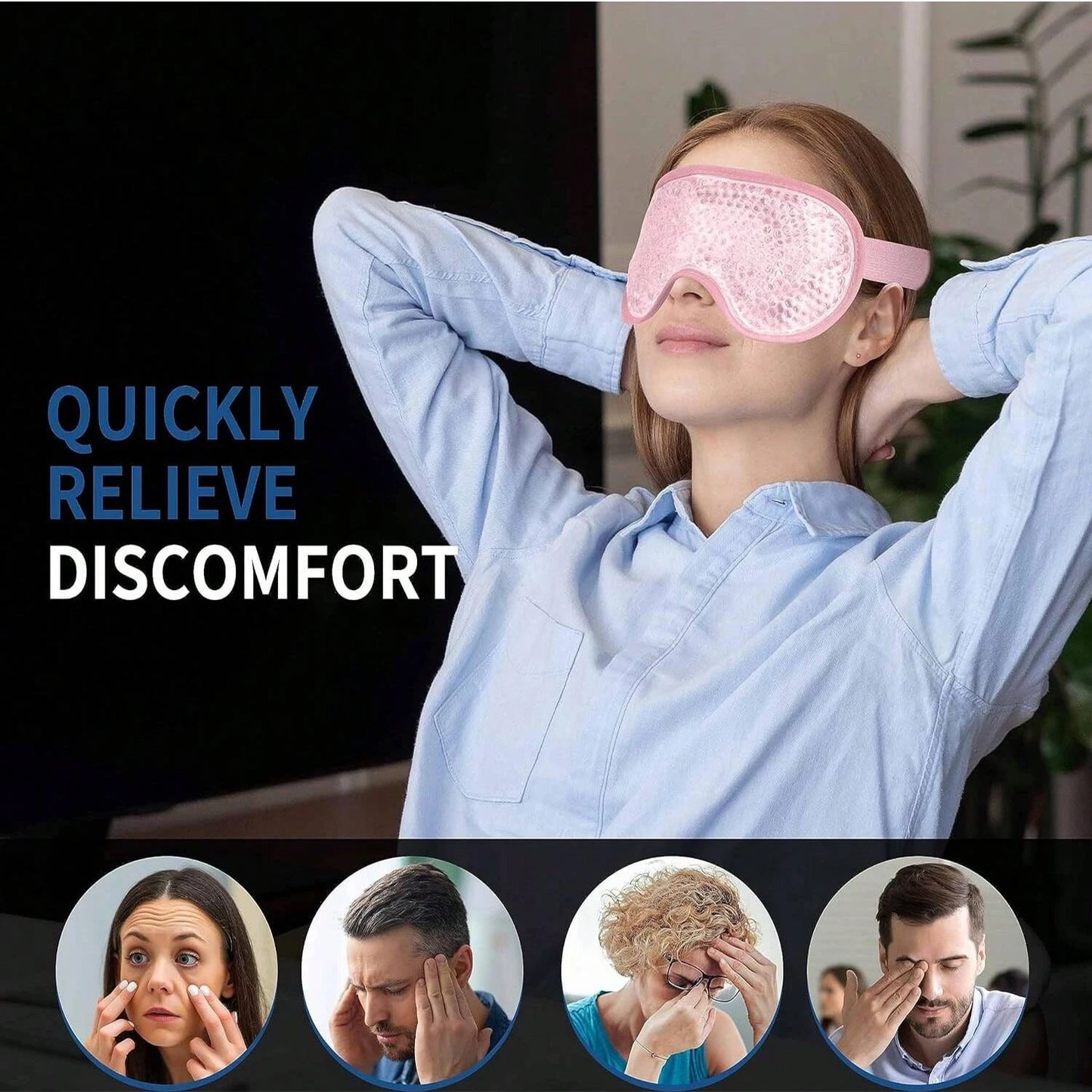 KentDO™ Cooling Eye Mask – Puffy Eye & Migraine Relief