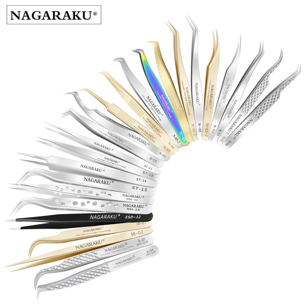 KentDO™ Precision Eyelash Tweezers – Stainless Steel Grip
