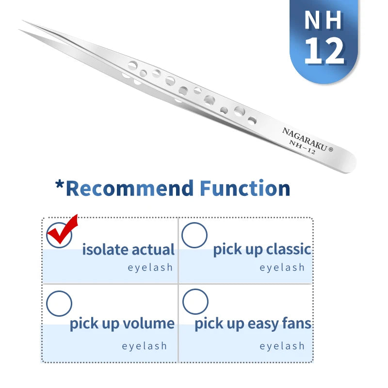 KentDO™ Precision Eyelash Tweezers – Stainless Steel Grip